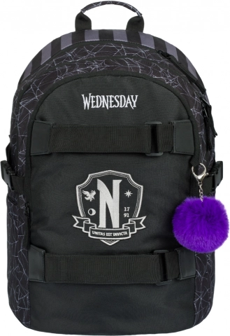 Iskolai hátizsák BAAGL Wednesday Nevermore Skate