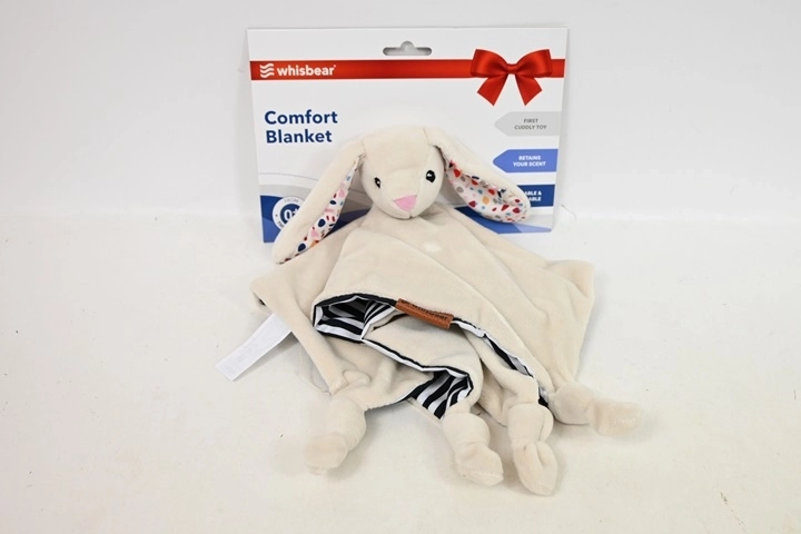 Whisbear doudou nyuszi szundikendő, krémszínű