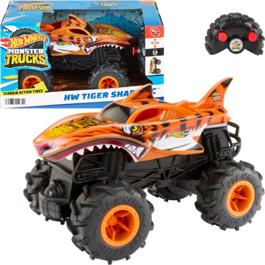 Hot Wheels Monster Trucks Tiger Shark RC távirányítós monster truck