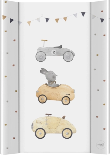 Ceba Baby pelenkázó alátét merev lappal 50 × 70 cm Basic Bunny Driver