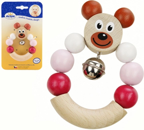 Detoa csörgő medve rózsaszín