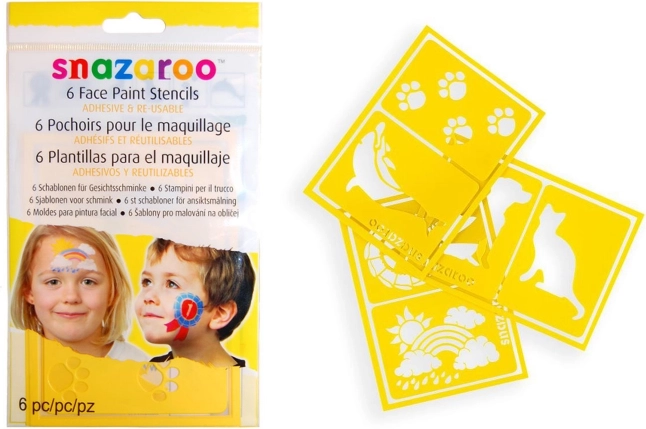 SNAZAROO arcfestő sablonok 6 db – Szivárvány
