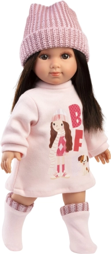 Llorens Sara realisztikus baba puha textil testtel 35 cm