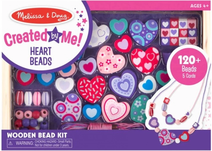 Kreatív gyöngykészlet Szívecskék - Melissa & Doug