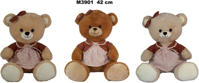 Plüssmackó ruhában, 42 cm - 1 darab