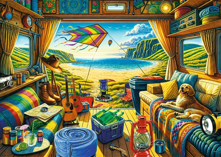 TREFL Premium Plus puzzle – Lakókocsis utazás 1000 darab