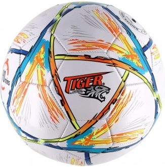 színes futball labda 5-ös méret, varrott bőr, 23 cm