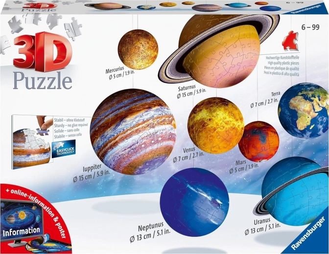 3D puzzle Naprendszer 540 darab