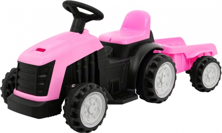 Gyerek pedálos traktor utánfutóval – Rózsaszín