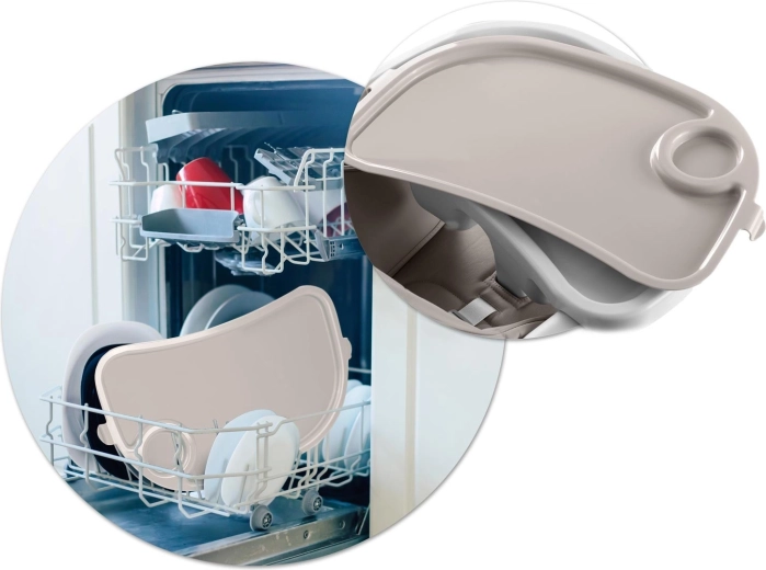 Könnyű karbantartás: levehető tálca és kompakt tárolás