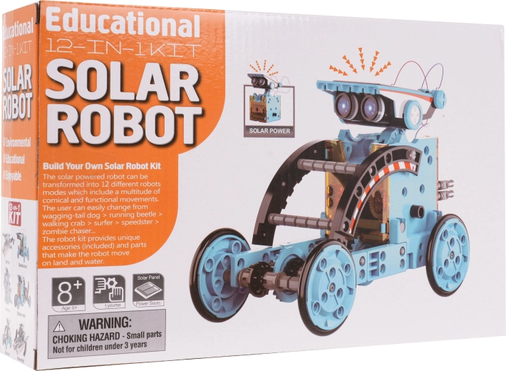 12 az 1-ben napelemes robotépítő készlet – Kék