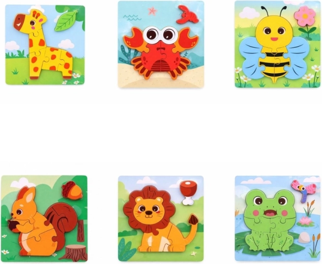 Állatos fa puzzle 15 × 15 cm