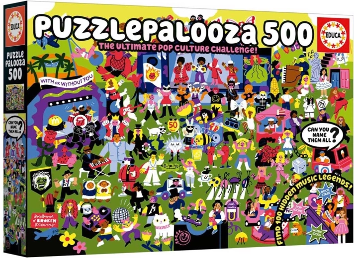 Educa Puzzle Puzzlepalooza 500 darab – zenés keresős kihívás