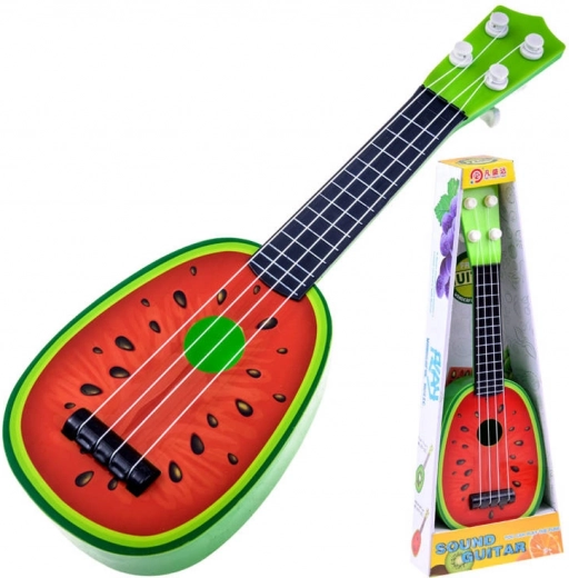 Gyerek ukulele – műanyag gitárka 37 cm – Görögdinnye