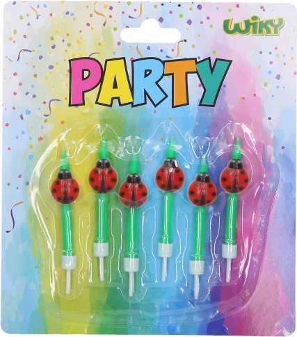 Parti gyertyák katicabogár