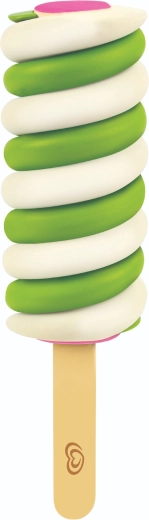 Valósághű spirálos Twister nyalókás jégkrém