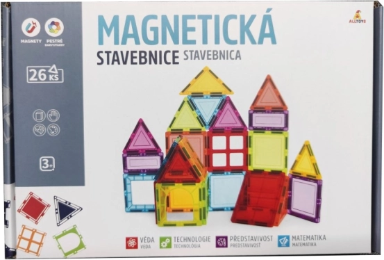 Mágneses építőkészlet kis építőknek 26 db
