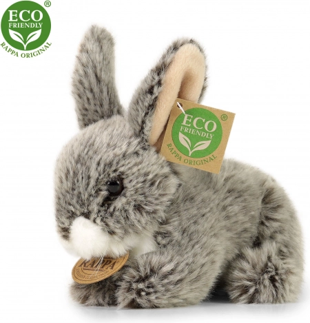 Plüss nyúl sötétszürke, fekvő, 17 cm ECO friendly