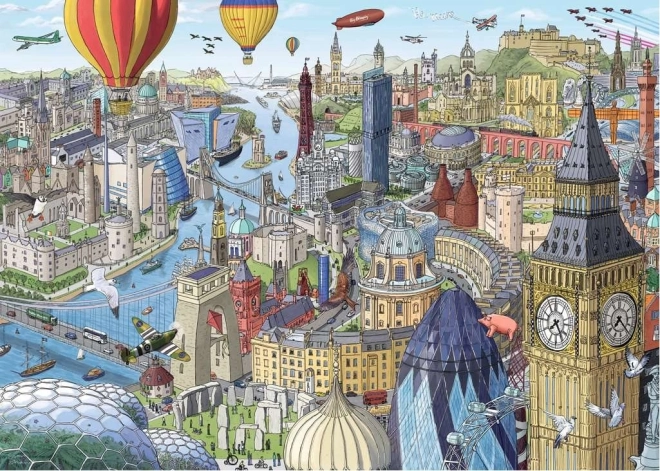 RAVENSBURGER 1000 darabos puzzle – Nagy-Britannia és Írország körül