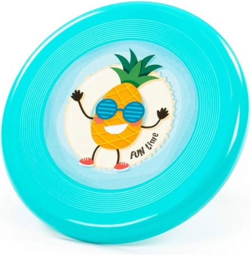 Repülő tányér (frisbee) ananász mintával, türkiz – 1 db