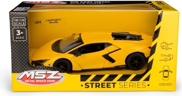 Lamborghini Revuelto autómodell 1:24 sárga