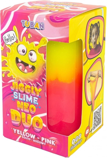 Tuban jiggly slime neo duo két színű 430 g sárga–rózsaszín