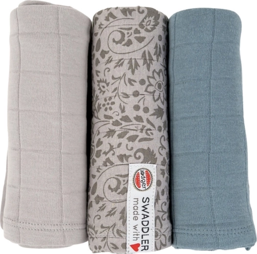LODGER swaddler flower tribe mist, 70 × 70 cm (3 db)