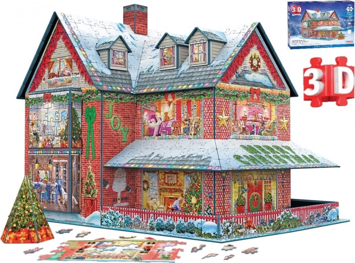 3D puzzle karácsonyi házikó 1100 darab EUROGRAPHICS