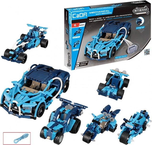 CaDA Kreatív építőkészlet 6 kaszkadőr járművel