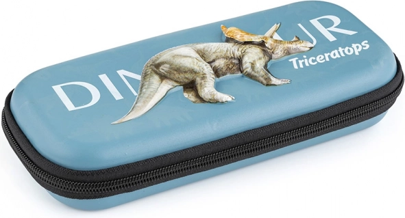 Iskolai tolltartó 3D etui Dino Triceratopsz