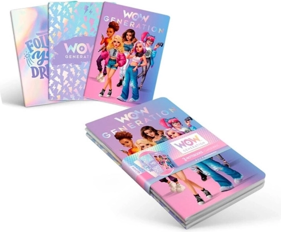 A5-ös füzet WOW Generation – 3 darabos készlet