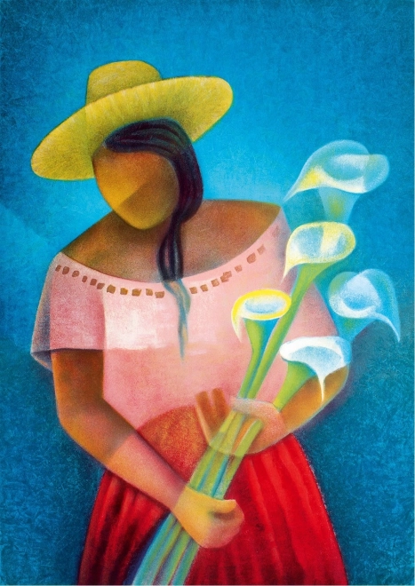 BLUEBIRD 1000 darabos puzzle – nő áronákkal