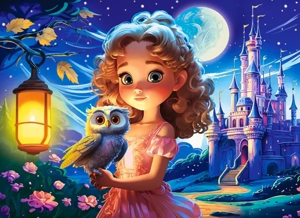 Castorland Puzzle Hercegnő és Bagoly 70 Darab