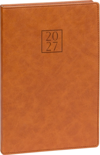 Notique Prestigio heti határidőnapló 2027 barna 15 × 21 cm