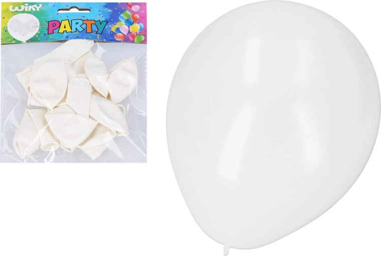 Fehér felfújható lufi 30 cm – 10 db