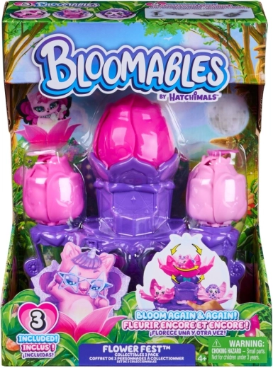 Hatchimals Bloomables virágos játékkészlet – 3 figura és Flower Fest színpad
