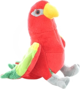 Plüss vörös lori 18 cm