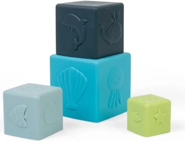Bigjigs Toys összeilleszthető kockák tengeri motívumokkal
