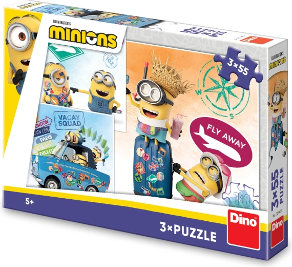 Dino Minyonok puzzle 3×55 darab