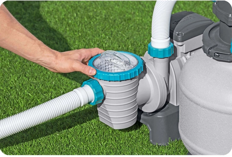 Átlátszó előszűrő kosár a gyors ellenőrzéshez