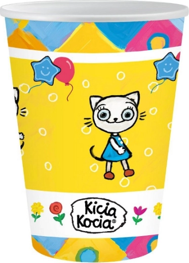 Kicia Kocia papírpoharak 250 ml, 6 db