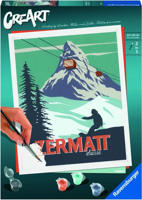 creart zermatt, svájc – számozott kifestő