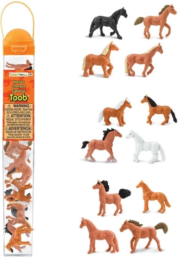 Safari Ltd. TOOBS® tubus lófigurákkal (12 db)