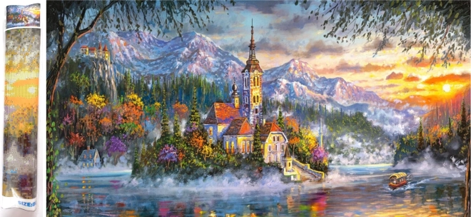 Gyémántfestés: Rezidencia a szigeten 80x40 cm
