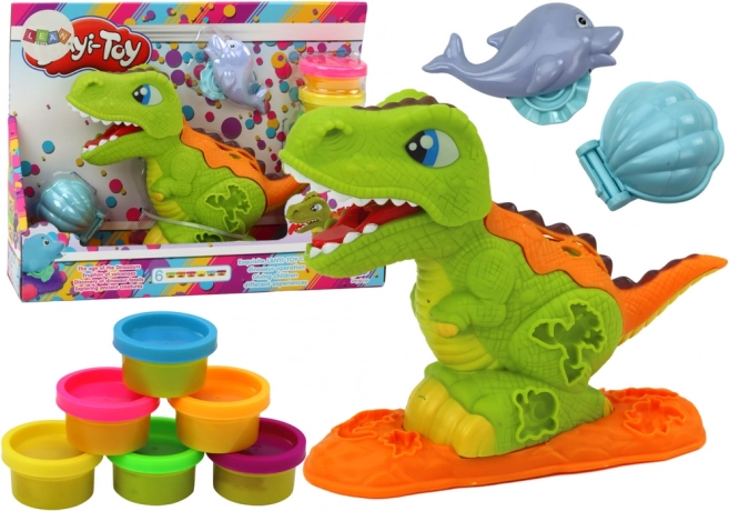 Dinoszaurusz gyurmakészlet 6 szín Delfin Kagyló