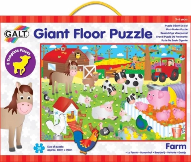 GALT óriás padlópuzzle – Farm, 30 darab