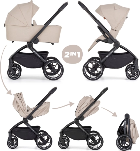 Petite&Mars Scout 2 az 1-ben kombinált babakocsi soft mousse