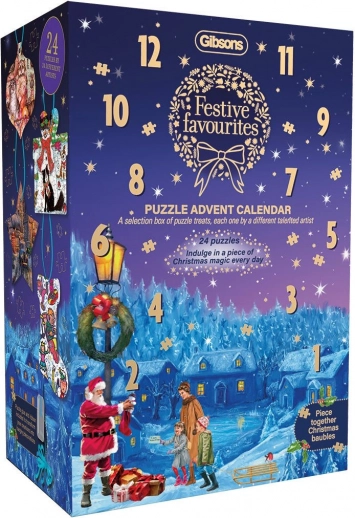 Gibsons adventi naptár rejtvény Ünnepi kedvencek 24 napra
