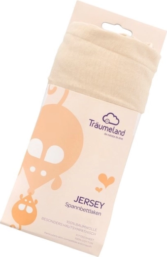 Träumeland jersey gumis lepedő járókába 100 × 100 cm bézs