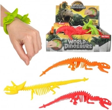Szilikon nyújtható dinoszauruszos karkötő – antistressz karkötő gyerekeknek
